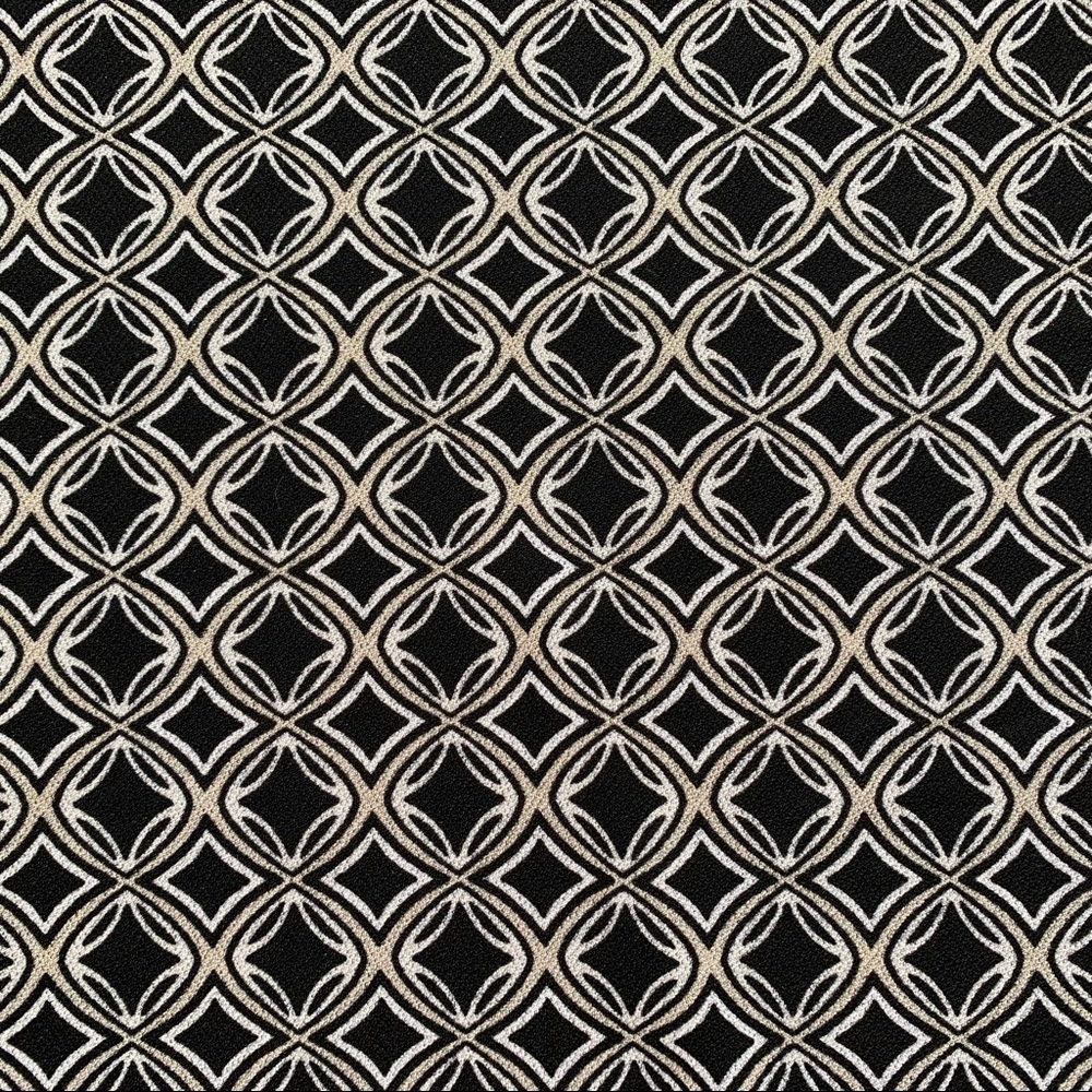 DANA BUCHMAN Short Sleeve Sheath Dress Black White Tan Geometric Print Small - Picture 8 of 10